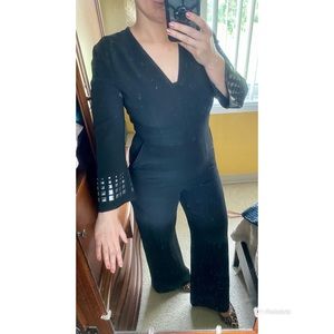 Tahari Black Wide Leg Jumpsuit